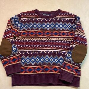 Cherokee Multi Colored Crew Neck Sweater Fall